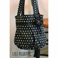 Sac boule "noir à pois "