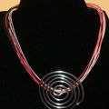 Collier fils 3 couleurs/spirale large