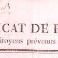 Le 20 mars 1793 à Nogent-le-Rotrou : certificats de résidence.