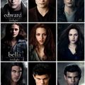 Evolution Edward, Bella, Jacob dans la Saga Twilight