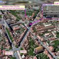   Vue du ciel : la résidence et les quartiers de Toulouse