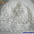 explications tricot bebe,  bonnet blanc, bb mixte