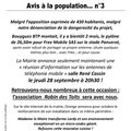 Avis à la population… n°3 : Réunion publique salle René Cassin (Lardy) le jeudi 28 septembre à 20h30