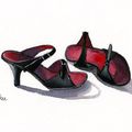 Du rouge pour la Vendée | Aquarelle Chaussures