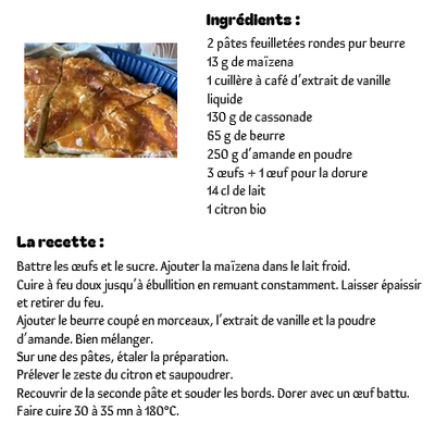 Galette des roix avec zestes de citron