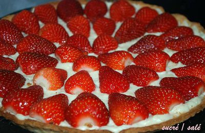 tarte aux fraises crème pâtissière au mascarpone