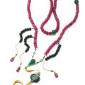A glass court necklace, Late Qing Dynasty