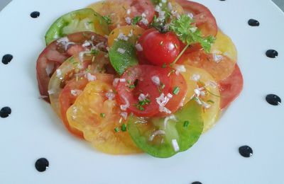 salade d'été, salade de tomates à l'ancienne du (chef custos)