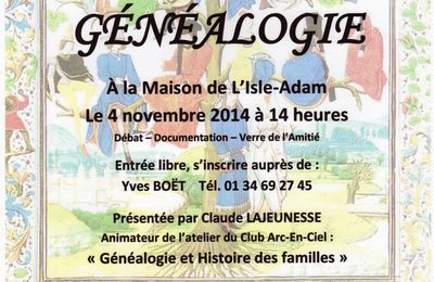 Conférence sur la Généalogie et l'Histoire des familles