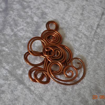 Pendentif cuivre et rouille