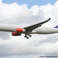 Aéroport: Toulouse-Blagnac(TLS-LFBO): SAS-Scandinavian Airlines: Airbus A330-343: LN-RKS: F-WWKQ: MSN:1665. 2ème A330 En Vol.