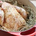 Poulet Label Rouge en cocotte au foin 