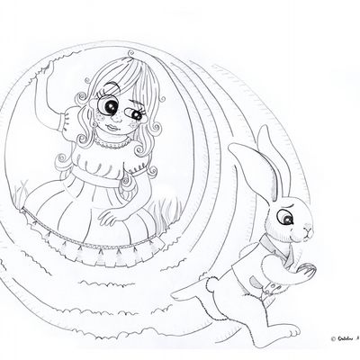 alice et le lapin