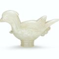A white jade 'Bird' finial, Ming dynasty, 17th century