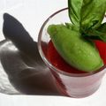  Fraîcheur de fraises, rhubarbe et sorbet basilic 