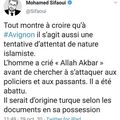 Nouvelle fake news signée Sifaoui: il transforme l'attentat d'extrême-droite à Avignon en attentat "islamiste"