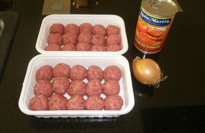 Boulettes de boeuf, sauce tomate