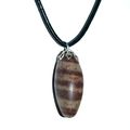 PENDENTIF Goutte JASPE Shiva Lingam 14 - ATTACHE ARGENTE 