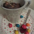 Mug cake Nutella et M&M's