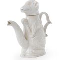 A Staffordshire White Salt-Glazed Stoneware 'Squirrel' Teapot And Cover. Circa 1745