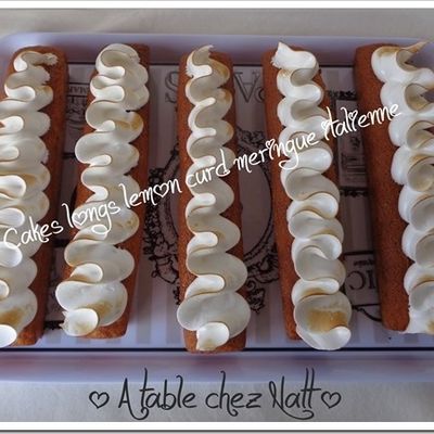 Cakes longs lemon curd meringue italienne