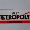 AUTOCOLLANT METROPOLYS 89.2 FM