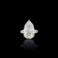 A 14.18 carats G colour, VS1 clarity pear-shaped diamond ring by Cartier