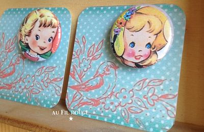 8e vente solidaire pour l'Etoile de Martin # 1 - 4 cartes à bouton-badge