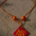 collier fimo losange