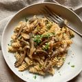 Pâtes aux champignons façon carbonara