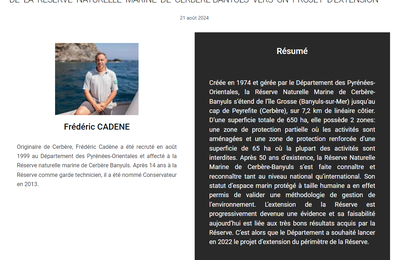 Documentaire du 21 août 2024 De la Réserve Naturelle Marine de Cerbère-Banyuls vers un projet d'extension