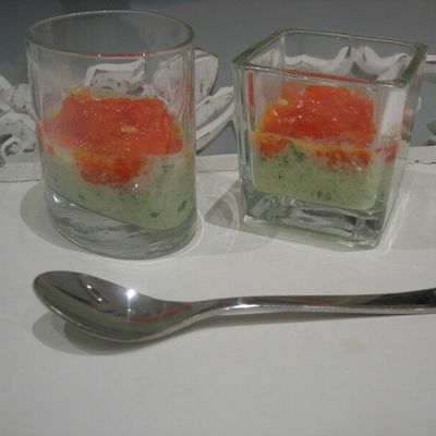 Comcombre et poivronpour environ 20 verrines1