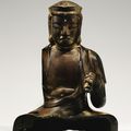 A cast bronze figure of Ekadashalokeshvara, Japan, 14th century