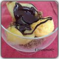 POIRE BELLE HELENE EN CRUMBLE SANS GLUTEN SANS LAIT ET SANS OEUF