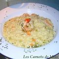 Risotto aux petits légumes et aux crevettes, sans gluten