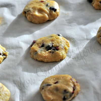 Cookies aux cranberries et graines de sésame