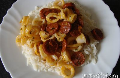 459 - Calamars à l'ail et au chorizo