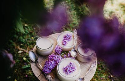 Panna cotta aux lilas