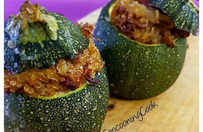 Courgettes rondes farcies au quinoa