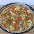 TARTE AUBERGINES - COURGETTES - MOZZARELLA AUX ÉPICES