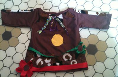 Robe / Tunique marron pour le carnaval