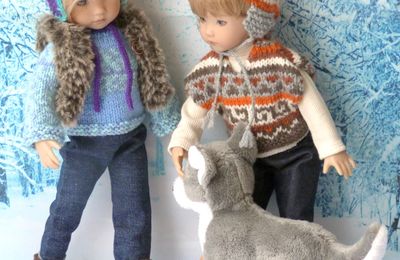 Nils et Ninon, dernier jour des vacances à la neige