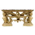 A George II carved giltwood side table. circa 1730
