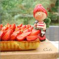 TARTE AUX FRAISES (sur pâte sucrée à l'amande) 