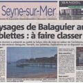 Paysages de Balaguier... dans la presse... affaire à suivre !