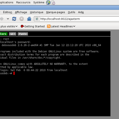 Ajaxterm : un terminal dans votre navigateur web