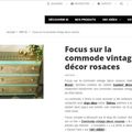 Focus commode vintage décor rosaces chez ID Paris #pressweb