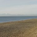 Premier réveil a la plage avec un beau soleil et