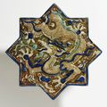 Star-shaped tile, Iran (Kashan), probably from Takht-i Sulayman, ca. 1270-75