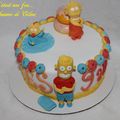 Gateau Simpsons 3d { gateau en pâte à sucre }